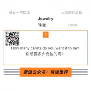 【旅行英语】珠宝 ·D459：How many carats do you want it to be?