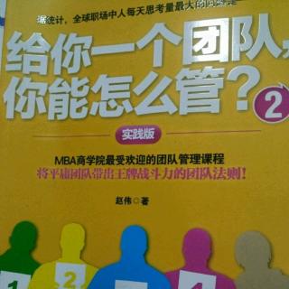 《给你个团队你能怎么管》如何保证高效执行～专业的人做专业的事