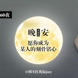 亲爱的晚安第60夜：愿你成为某人的刻骨铭心。