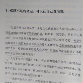 感恩不堪的命运，可以让自己变坚强