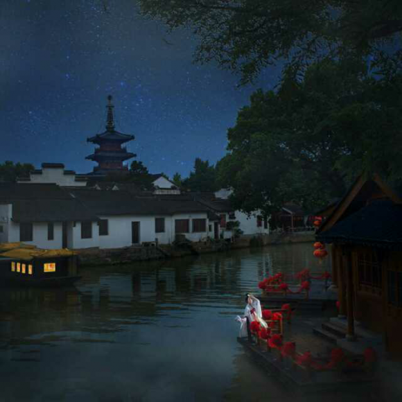 古风-山外小楼夜听雨