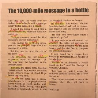 The 10000-mile message in a bottle | Collins