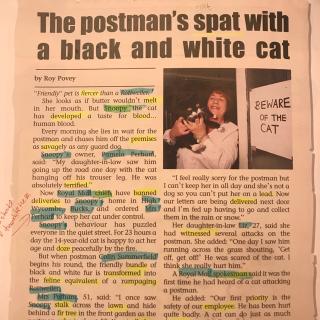 The postman’s spat with a black and white cat | Collins