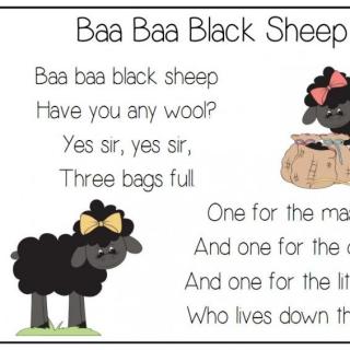 英文儿歌Baa Baa Black Sheep
