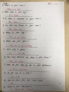 四年级上册问句和回答方法Lisa讲解