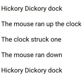 鹅妈妈童谣 hickory dickory dock