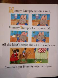 Humpty Dumpty sat on a wall