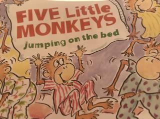 Five little monkeys  jumping on the bed