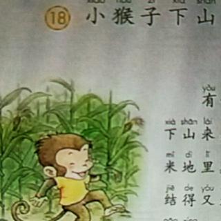 一年级下册课文18《小猴子下山》