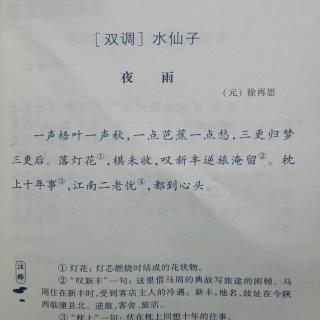 双调〕水仙子·夜雨