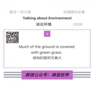 【旅行英语】谈论环境 ·D526: Much of the ground is covered