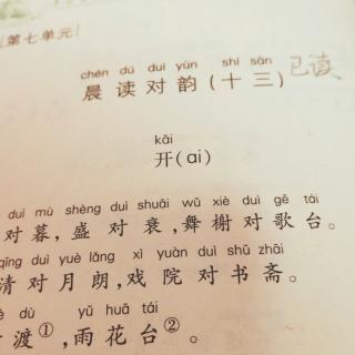 晨读对韵十三