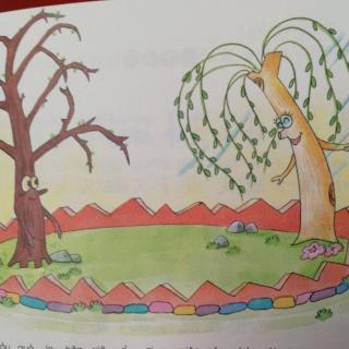小柳树和小枣树手抄报图片