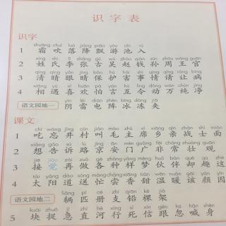 1-4课生字表