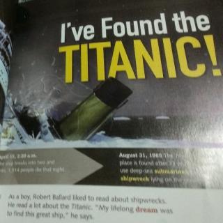 Reading explorer-I've found the Titanic