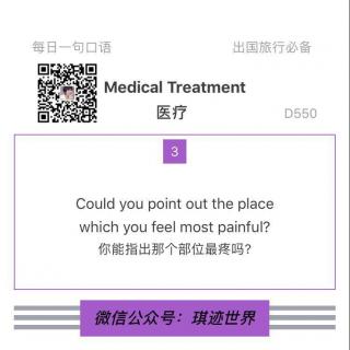 旅行英语】医疗·D550: Could you point out the place