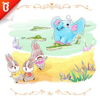 【亲子睡前故事】好奇心大冒险：七只兔子与好奇大象【宝宝巴士】