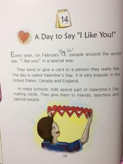 2-14 A day to say “I Like You”