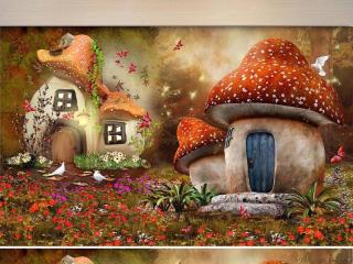 漂亮的蘑菇房子