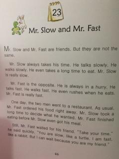 2-23 Mr. Slow and Mr. Fast