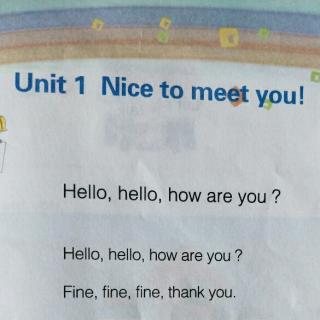 1.Nice to meet you!