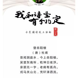 我和诗圣有个约定--登岳阳楼（第12天）