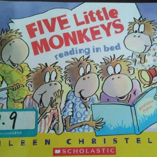 five little monkeys Reading in bed