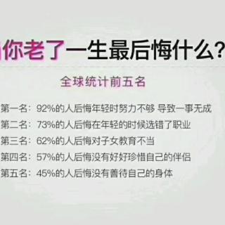 当你老了，一生最后悔什么？