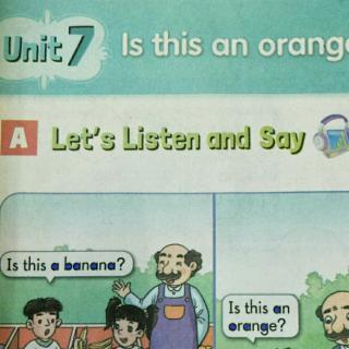 三同Unit7  Is this an orange?