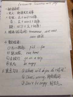 六年级下册第三单元lesson14重点