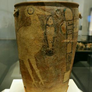 新石器时代-鹳鱼石斧图彩陶缸