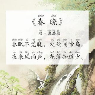 【每天背古诗】唐·孟浩然《春晓》