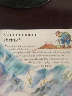 Can mountains shrink?