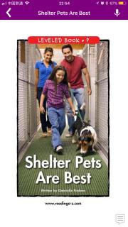 Shelter Pets Are Best | Level P | Reading a-z