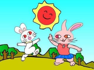 小兔子找太阳。