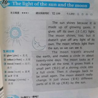 嘟嘟英语阅读五年级10：The light of the sun and the moon