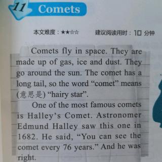 嘟嘟英语阅读五年级11：Comets