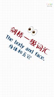 Part 2: The body and face. 身体和五官。