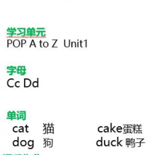 幼小字母C D