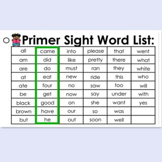 Sight Words ［Primer］2