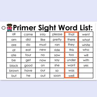 Sight Words［Primer］5