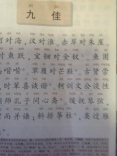 《笠翁对韵》九佳