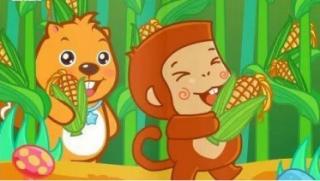 小猴子掰玉米
