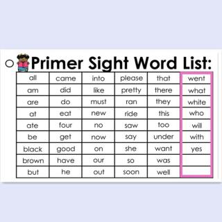Sight Words［Primer］6