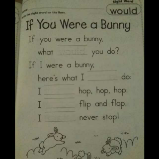 If you were a bunny