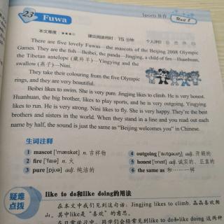 嘟嘟英语阅读五年级23：Fuwa