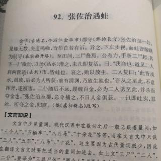 嘟嘟读文言文92：《张佐治遇蛙》