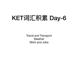 KET词汇 Day-6