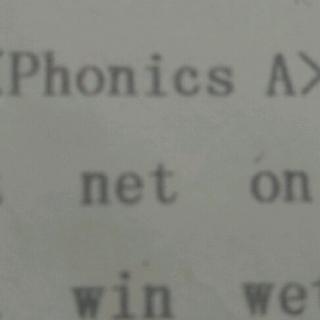 phonics A——拼读单词