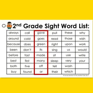 Sight Words［2nd Grade］3